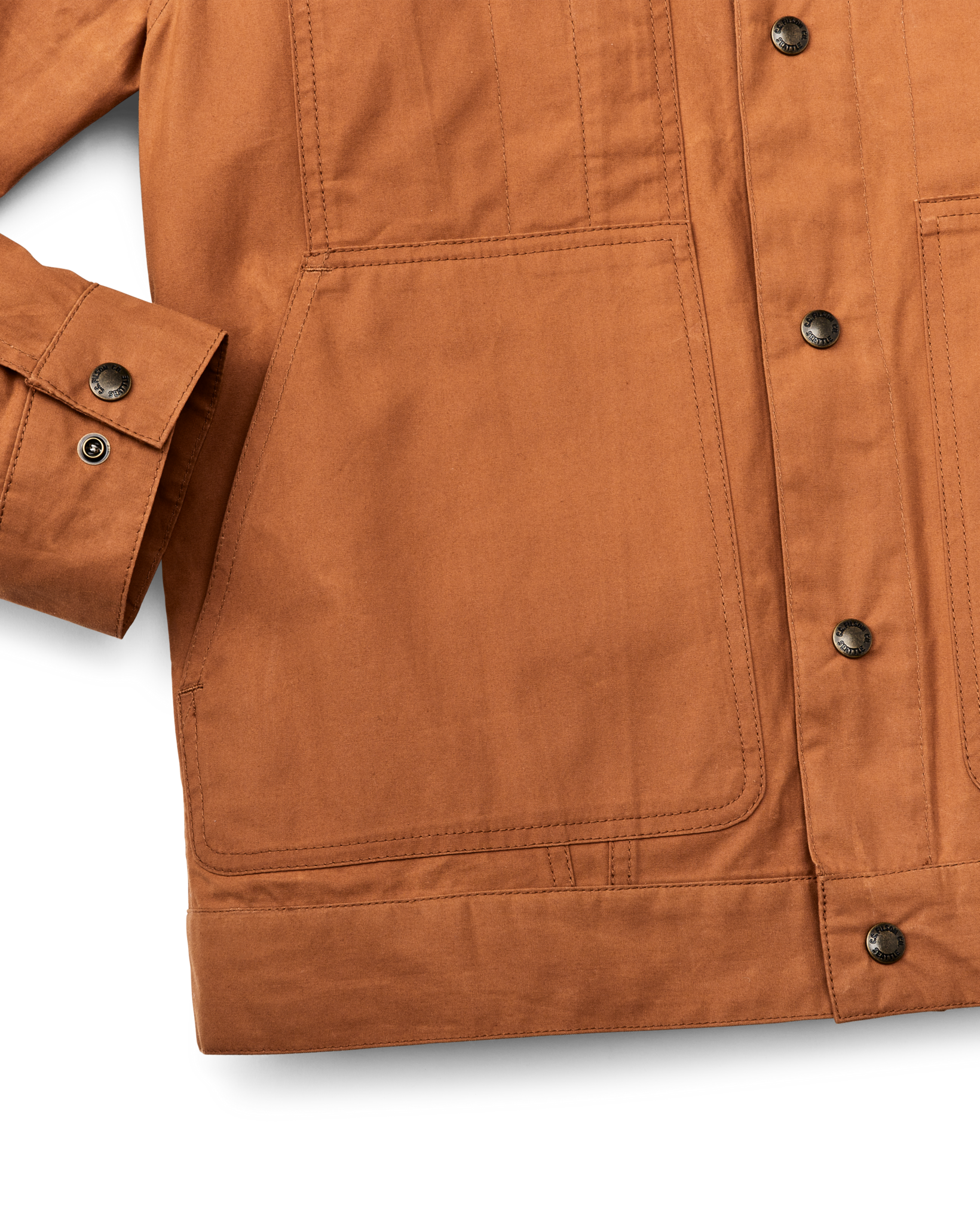 Dry Wax Short Cruiser Jacket - Bourbon - Image 5