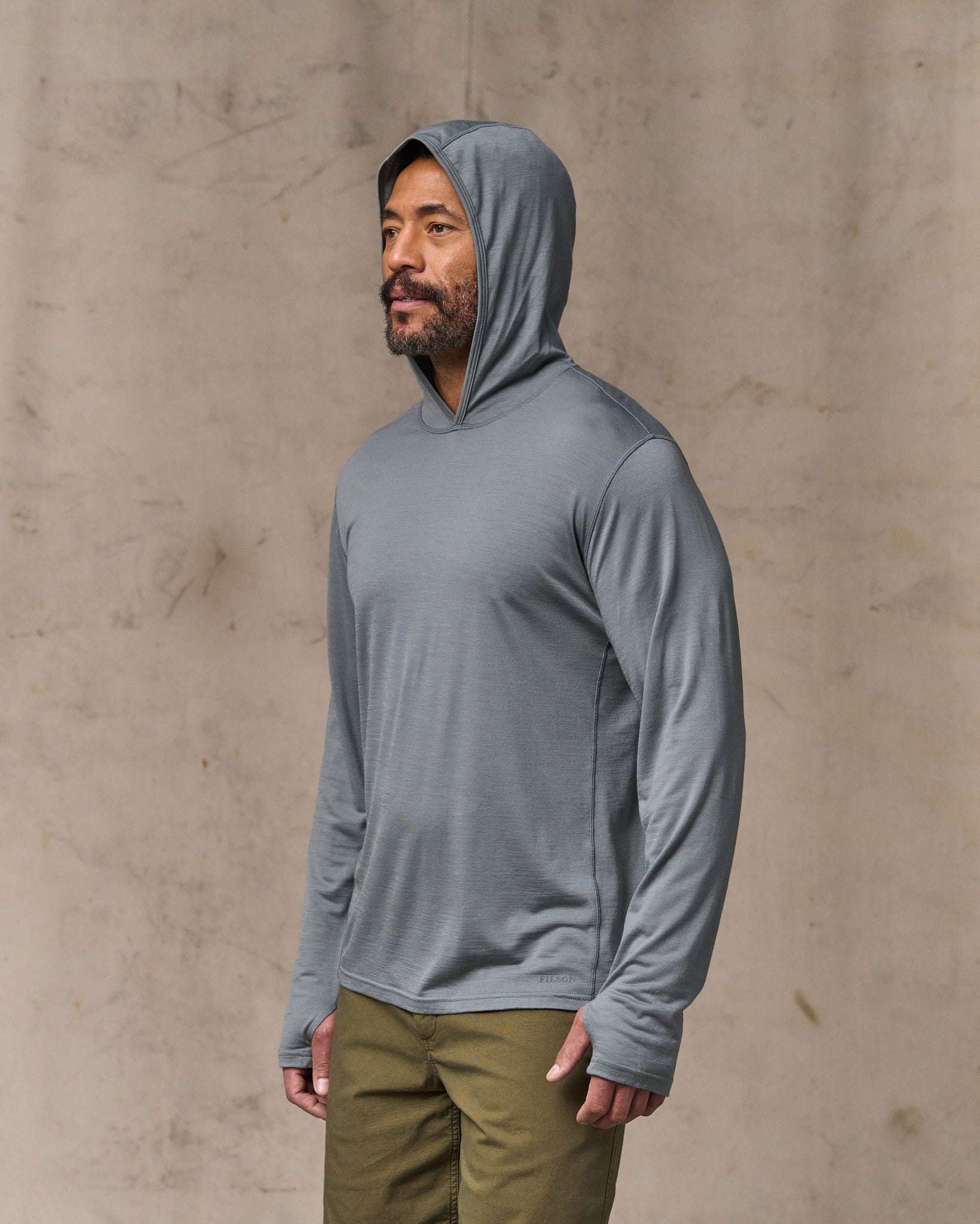 Wool-Blend UPF Hoodie - Sage Gray - Image 5