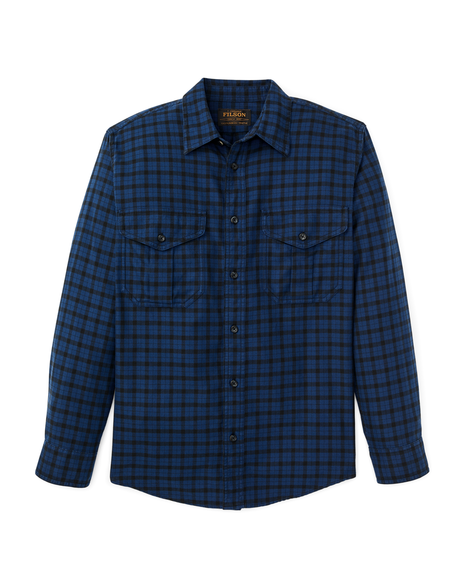 Lightweight Alaskan Guide Shirt - Deep Blue / Black Plaid - Image 4