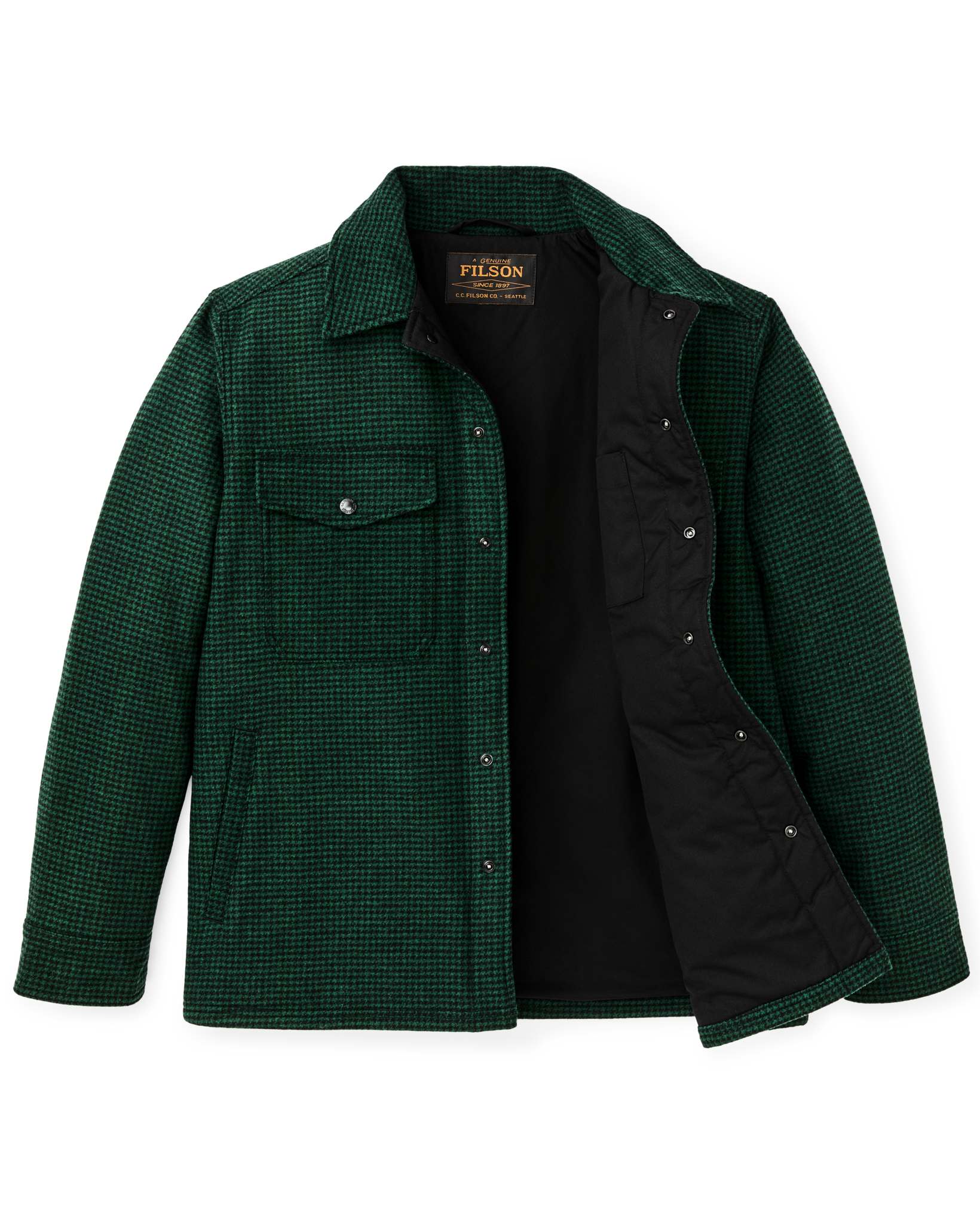 Spokane Insulated Jac-Shirt - Green / Black Plaid - Image 5