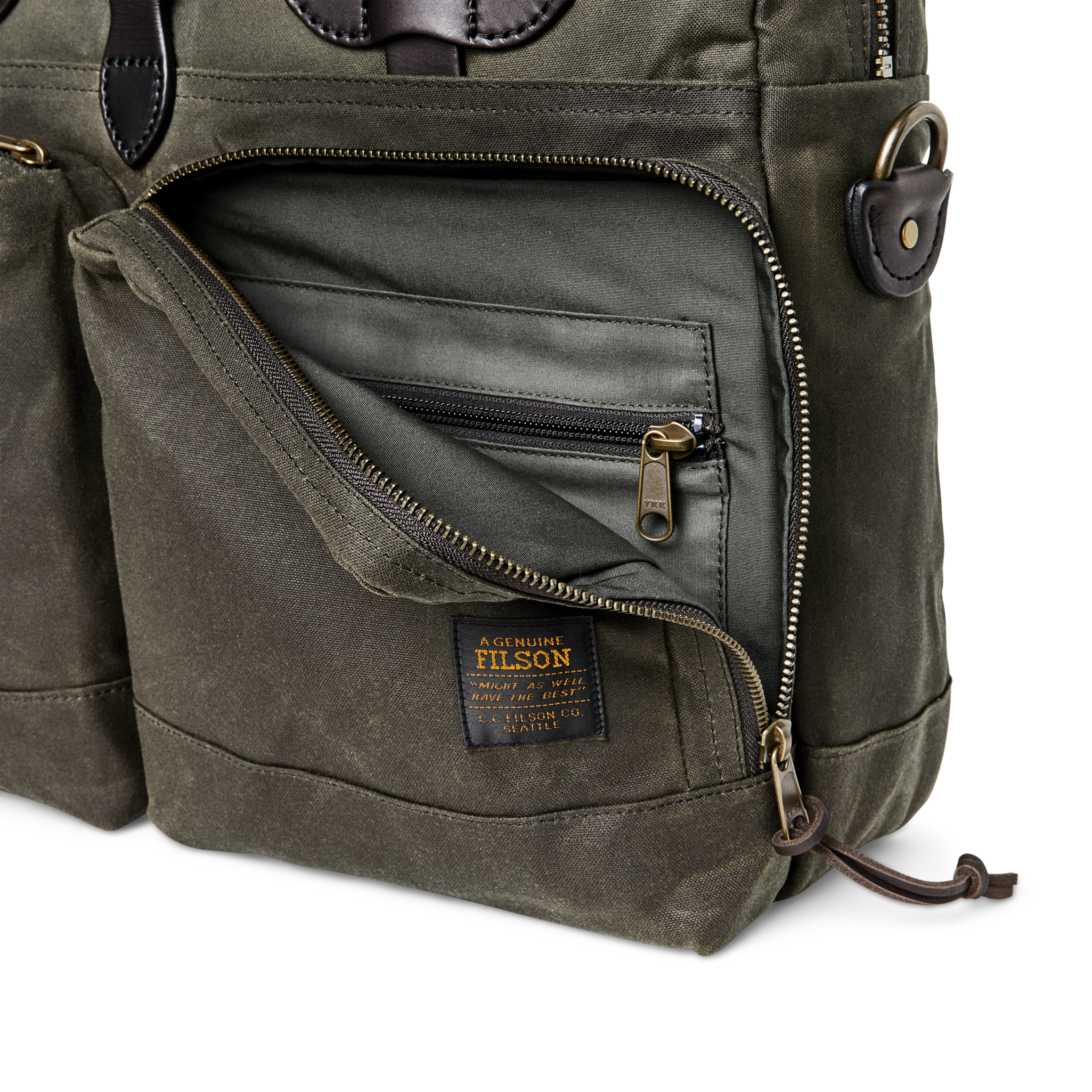24 Hour Tin Cloth Briefcase - Otter Green - Image 6