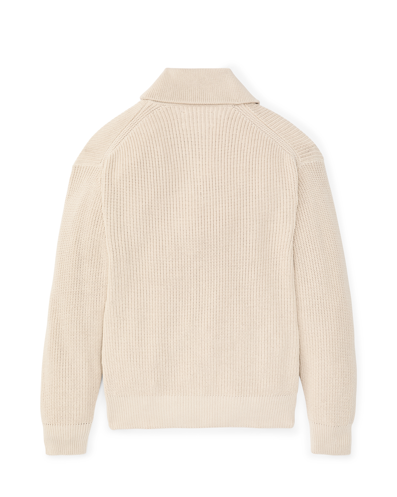 Women's Cotton Shawl Neck Cardigan - Natural - Image 7