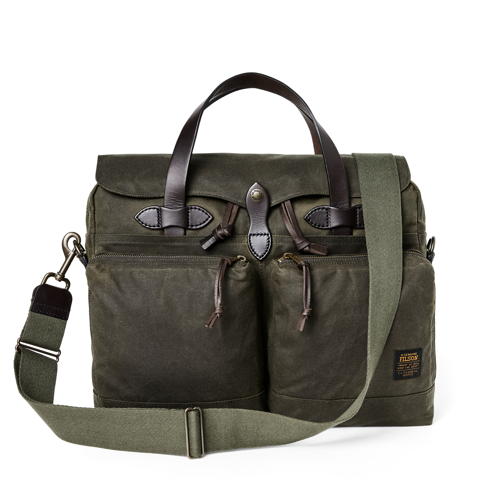24 Hour Tin Cloth Briefcase - Otter Green - Image 3