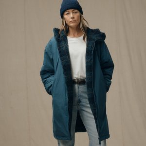 Alternative view of Women's Reversible Woolly Fleece Coat - Dark Teal