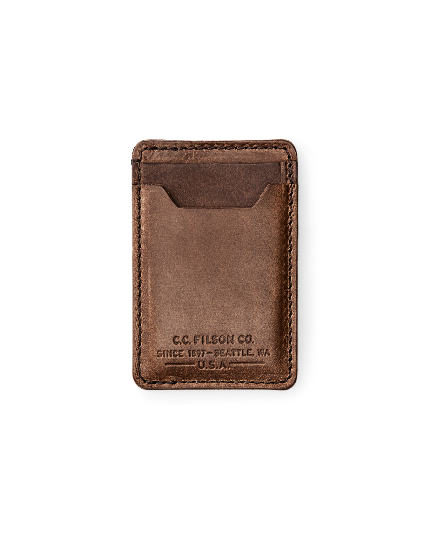 Filson Leather Card Case - Natural Brown - Image 2