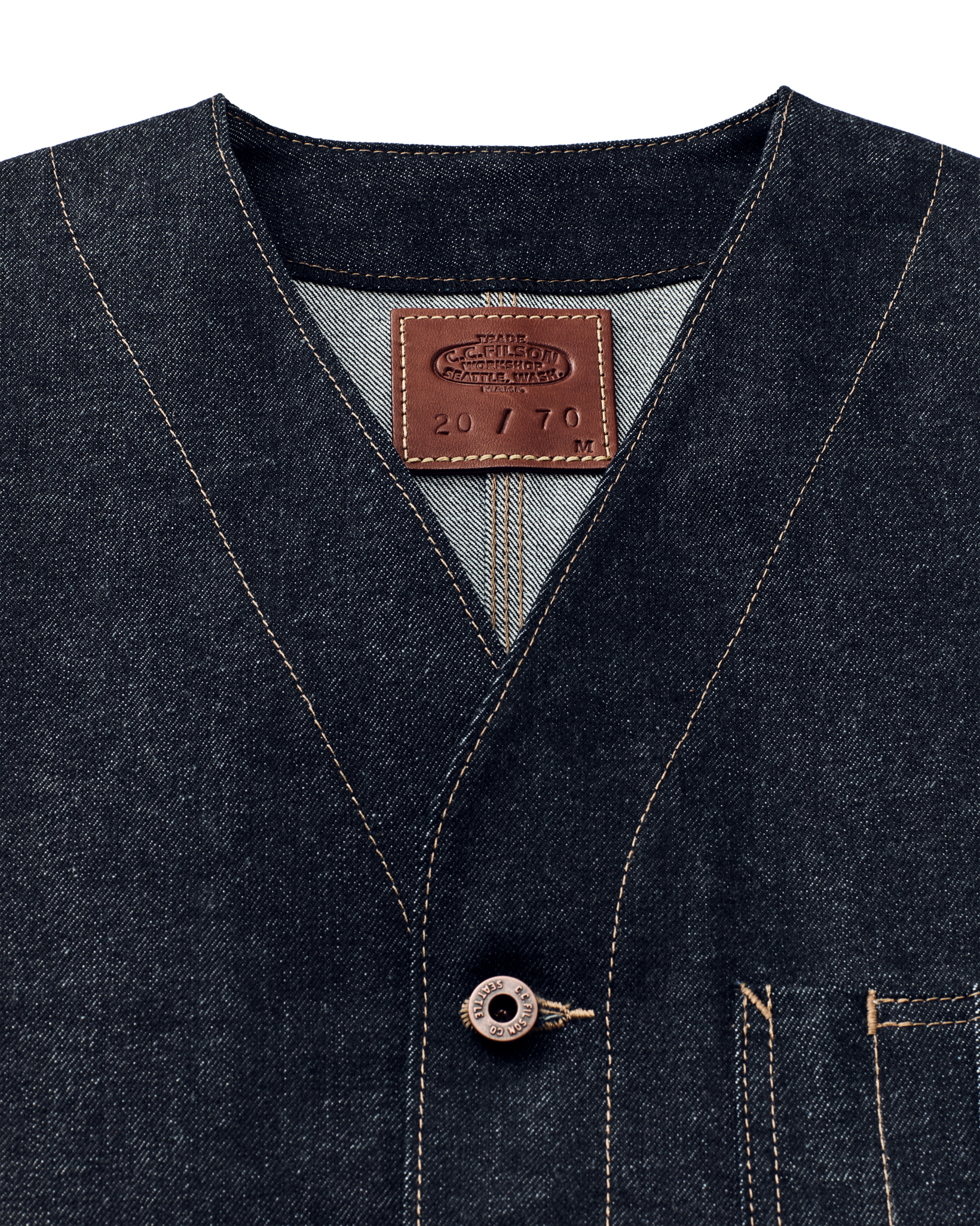 Workshop Denim Vest - Dark Indigo - Image 5