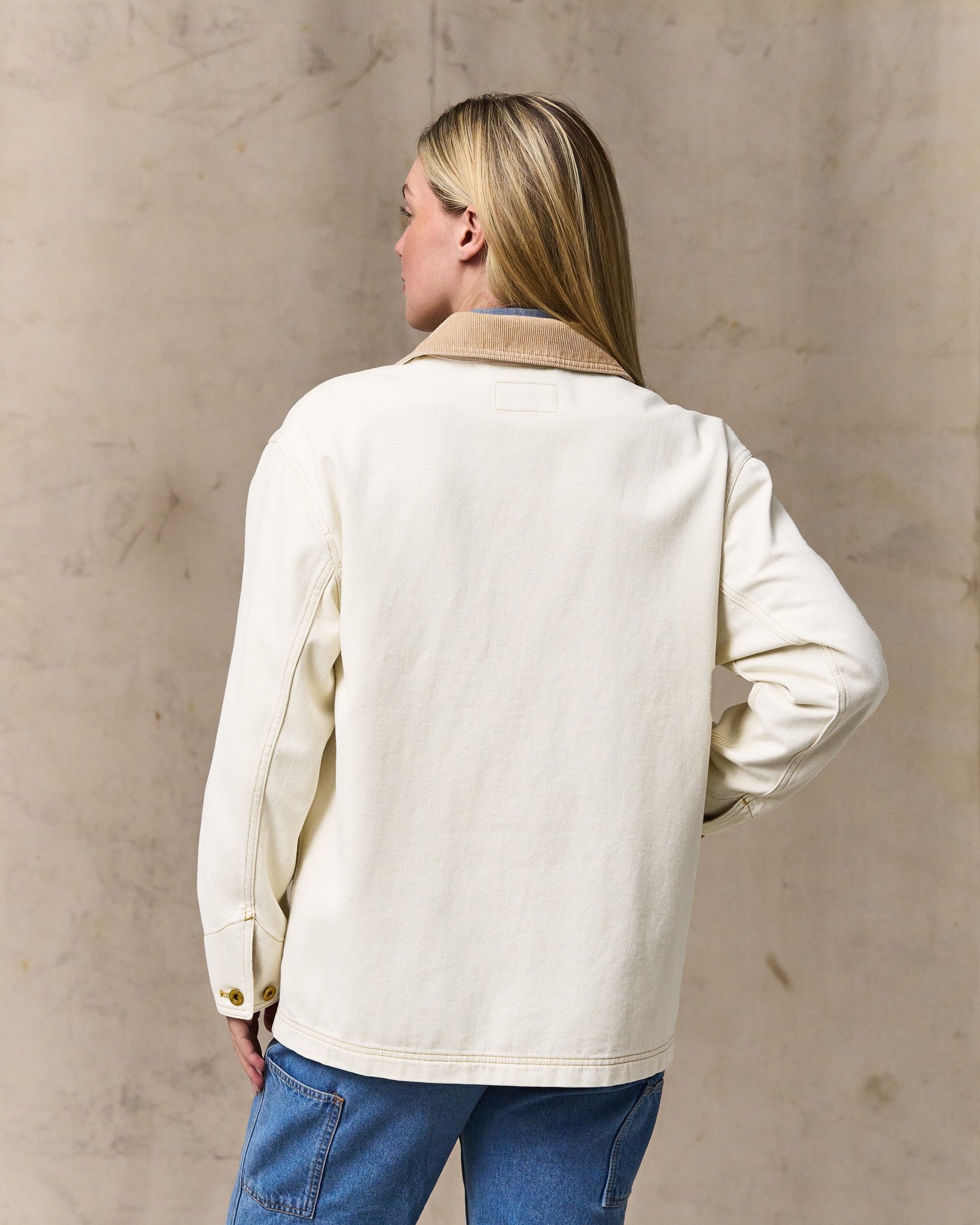 Women's 11-oz. Denim Barn Coat - Natural Seed - Image 3