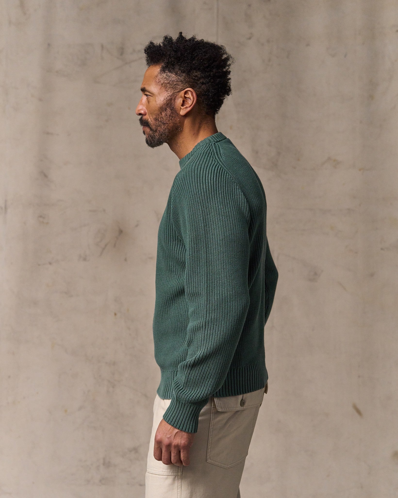 Vintage Cotton Crewneck Sweater - Juniper - Image 3