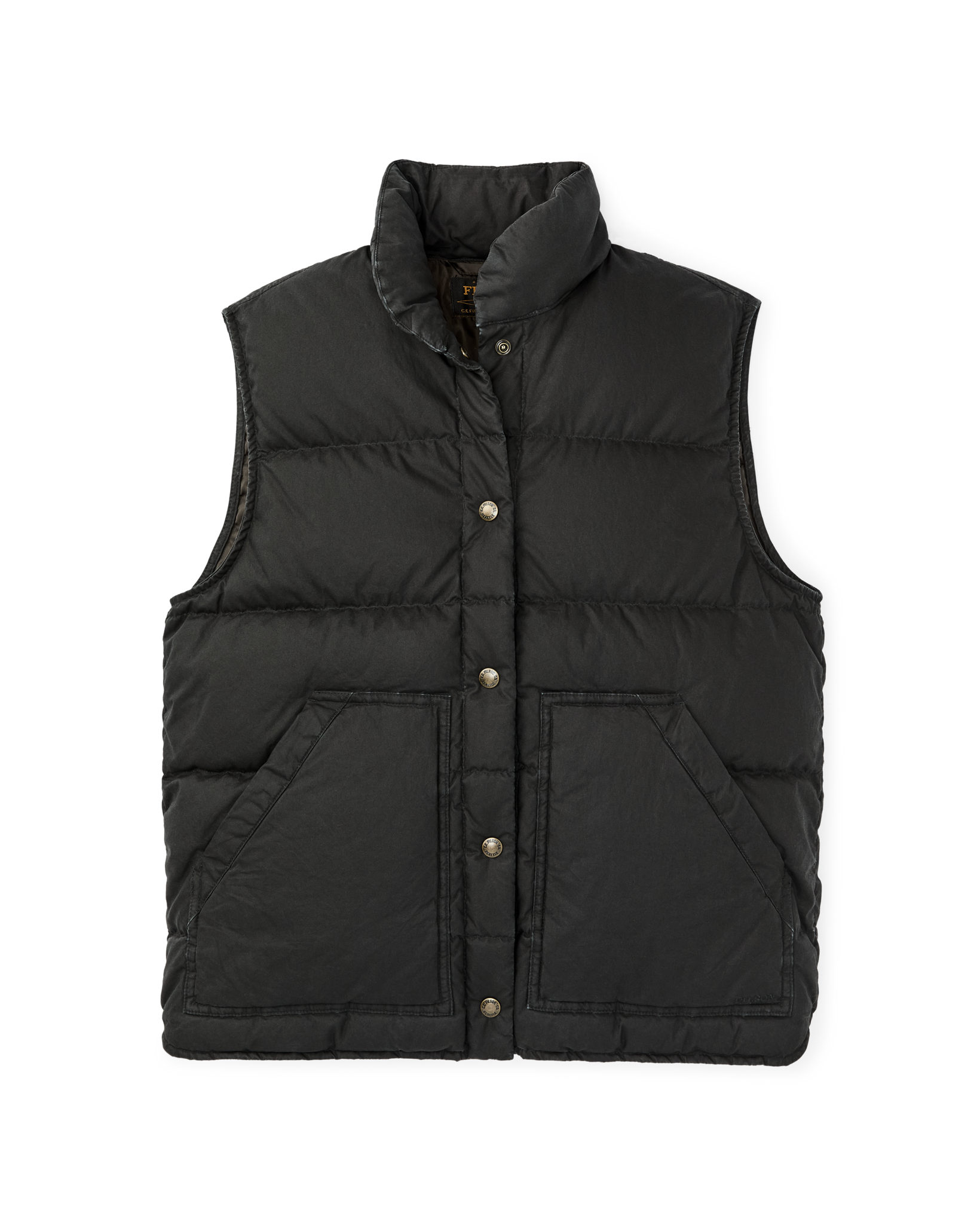 Women's Heritage Cotton Down Vest - Black - Image 4