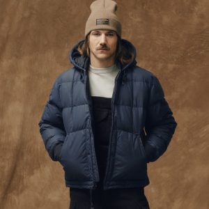 Waxed Down Jacket - Night Sky