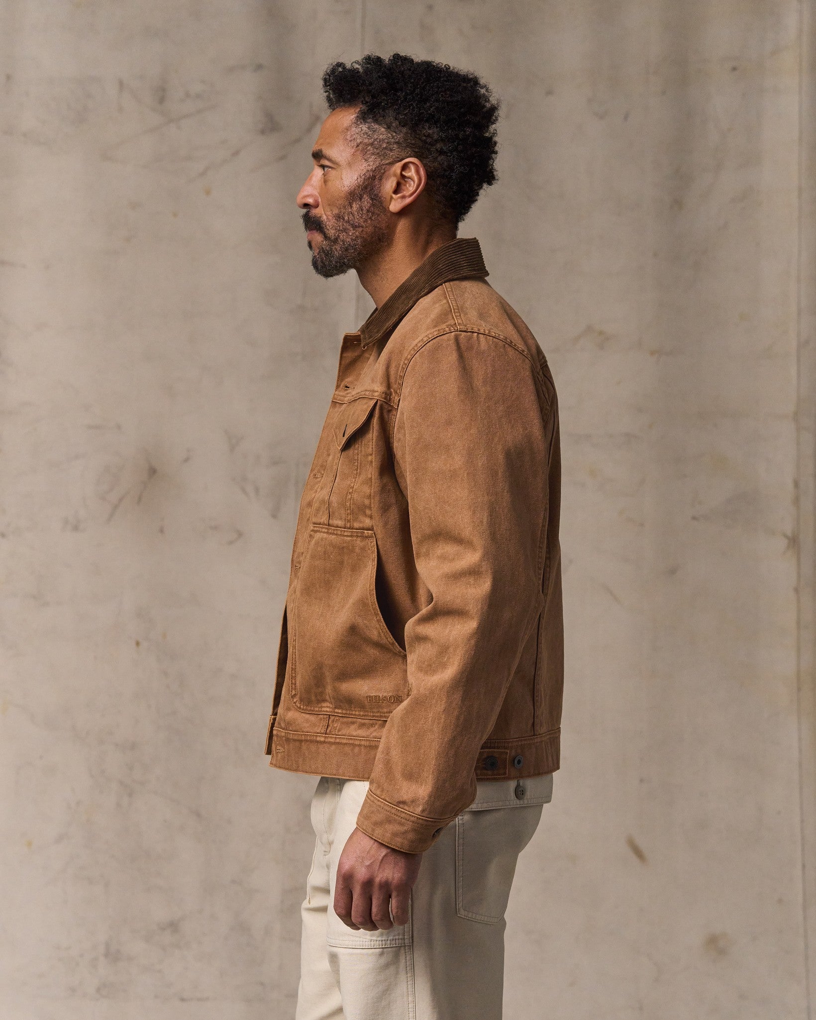 Rustic Canvas Short Cruiser Jacket - Whiskey - Image 4