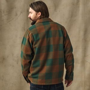 Alternative view of Wool Jac-Shirt - Bronze / Green Plaid