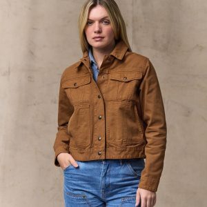 Women's Canvas Short Cruiser Jacket - Harvest Tan
