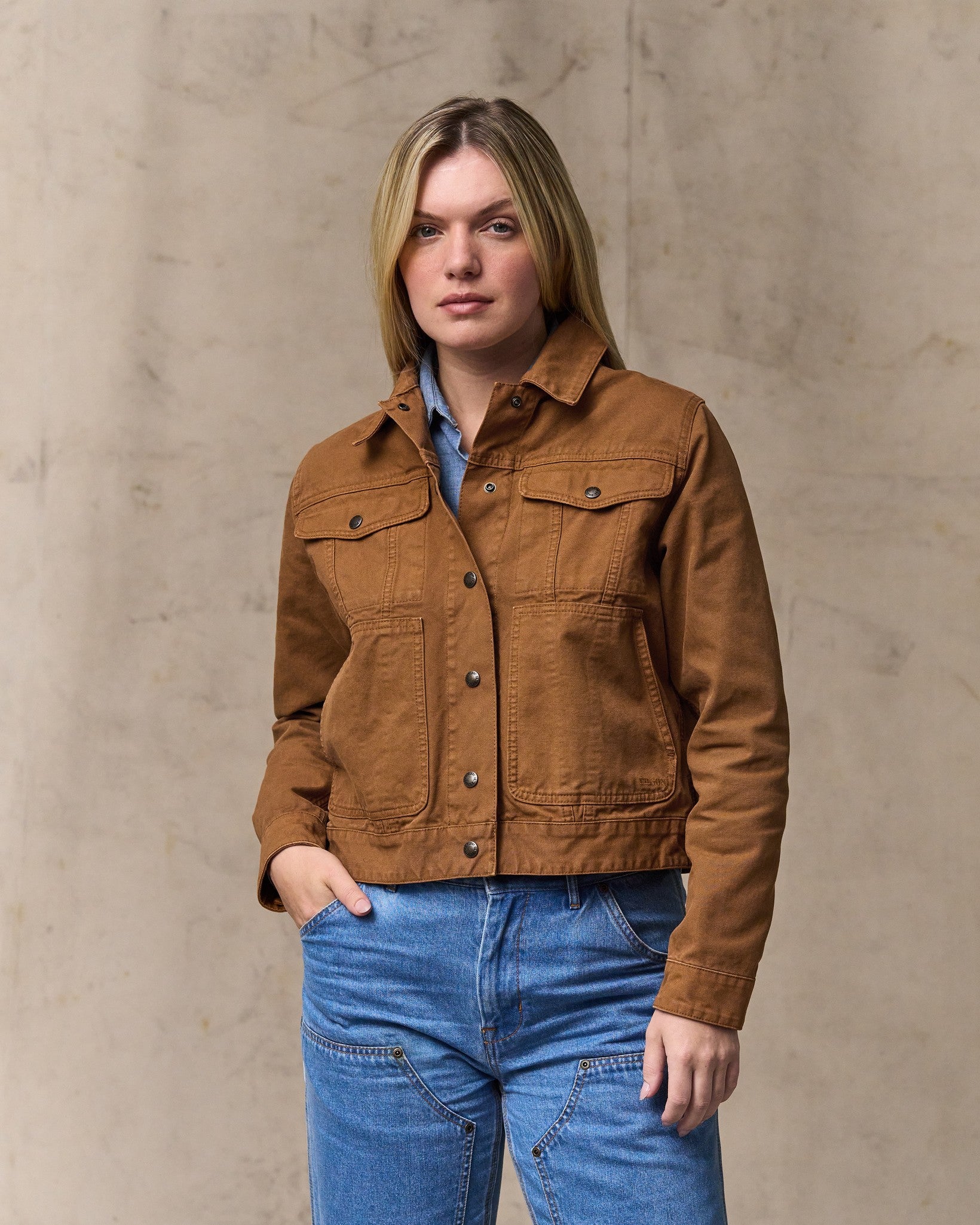 Women's Canvas Short Cruiser Jacket - Harvest Tan