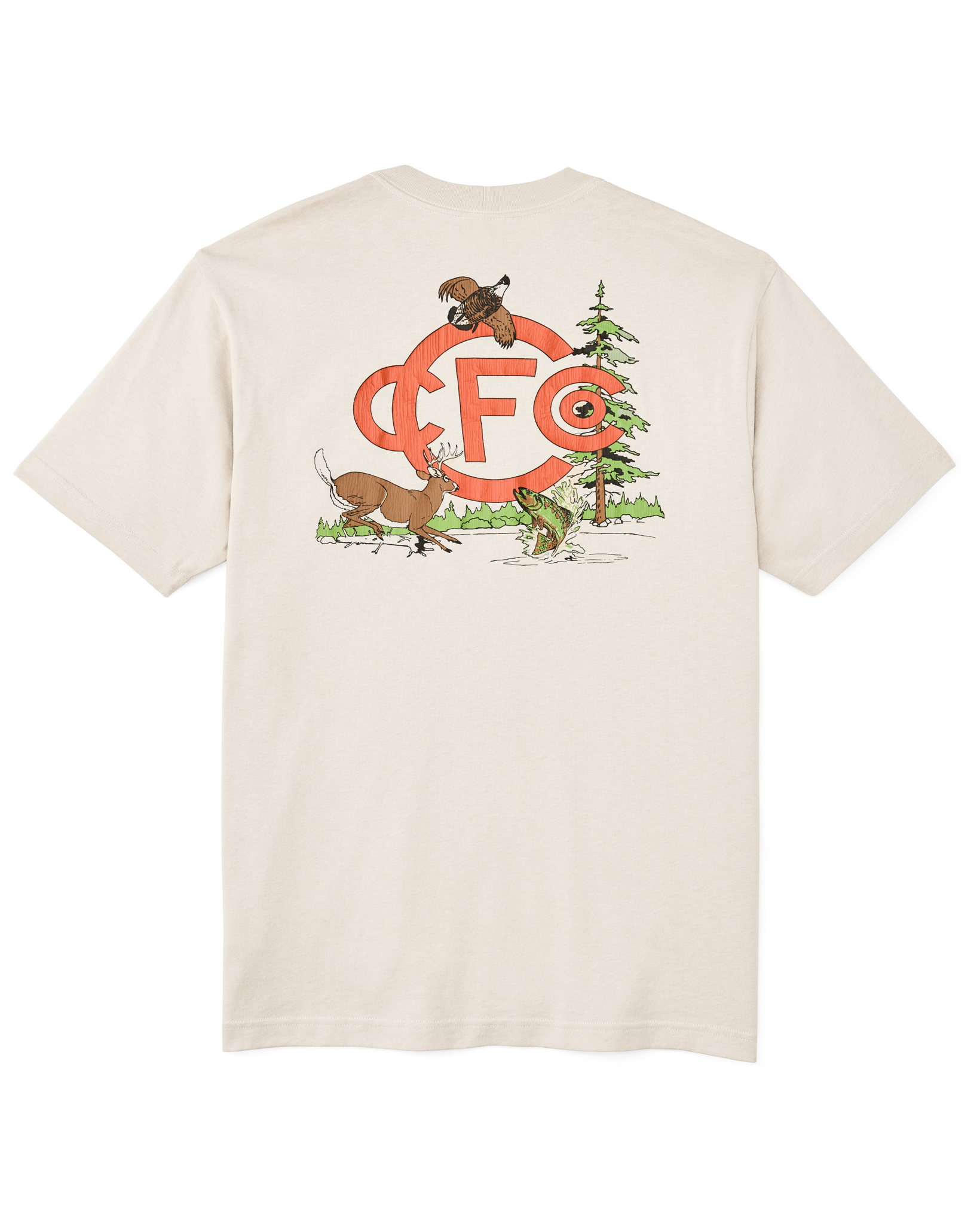 Short Sleeve Sportsman Club Graphic T-Shirt - Cliff Gray / Sportsman Club - Image 2