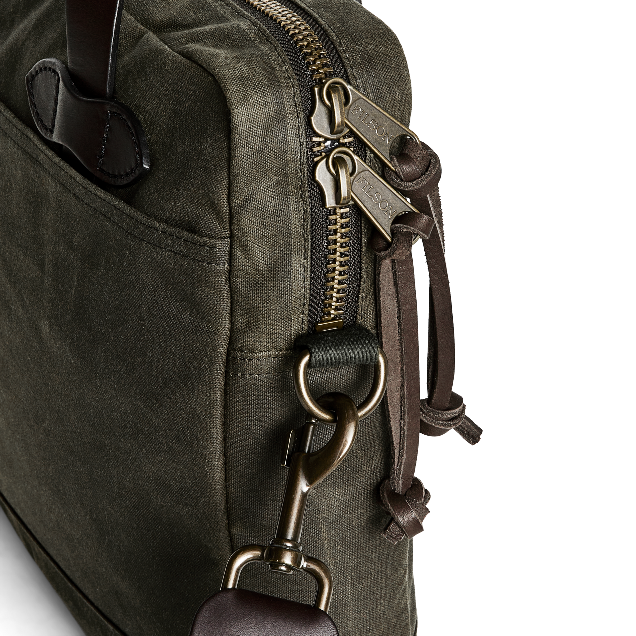 Tin Cloth Compact Briefcase - Otter Green - Image 6