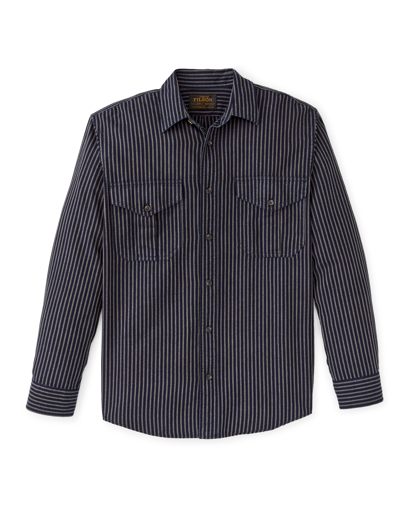 Lightweight Alaskan Guide Shirt - Indigo / Ticking Stripe - Image 4