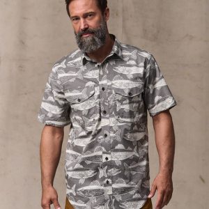 Twin Lakes Short Sleeve Sport Shirt - Beluga / Print