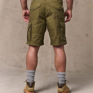 Alternative view of Tropical Poplin Cargo Short - Military Olive