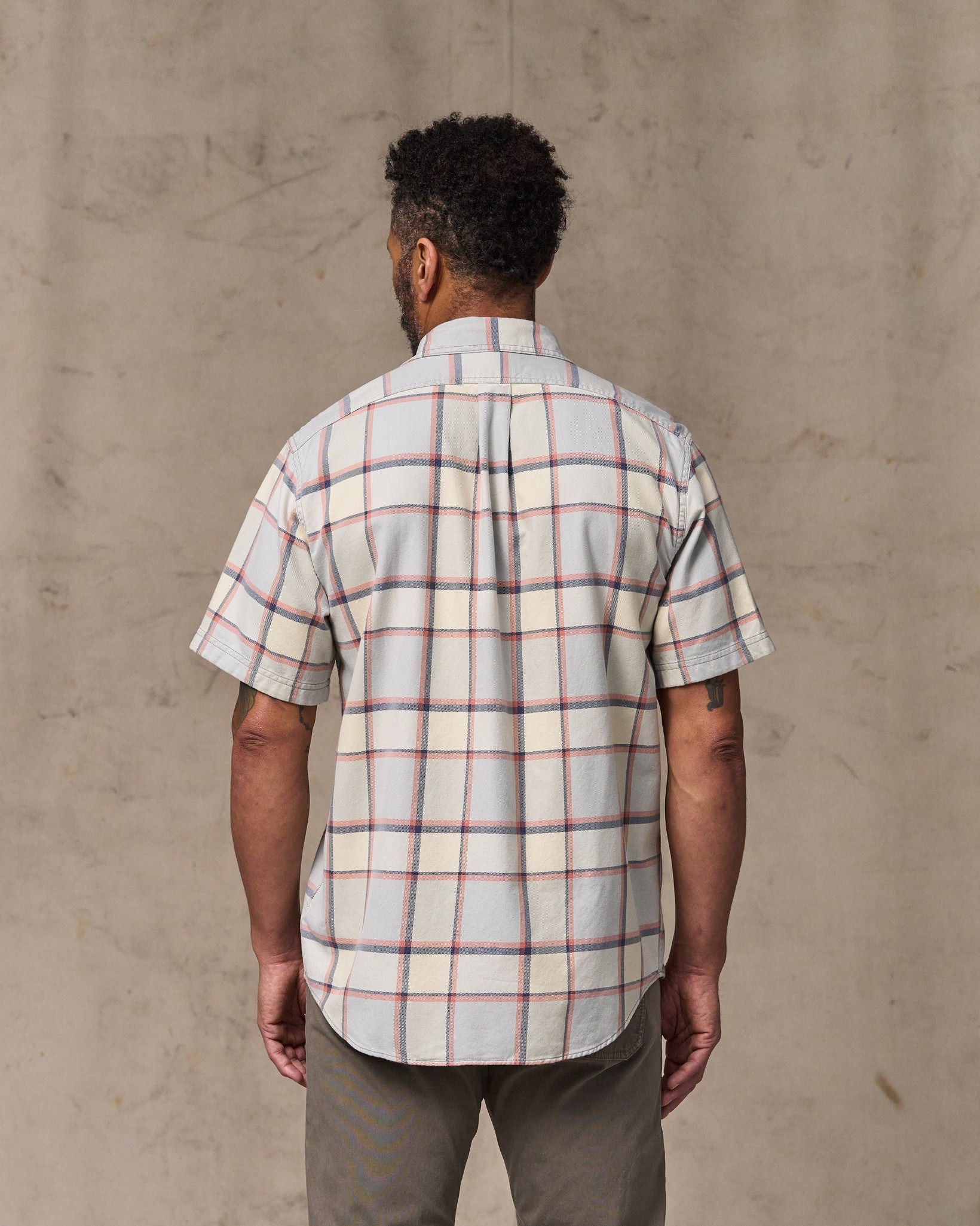 Short Sleeve Lightweight Alaskan Guide Shirt - Light Blue / Tan Plaid - Image 2