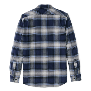 Alternative view of Vintage Flannel Work Shirt - Light Blue / Navy Plaid