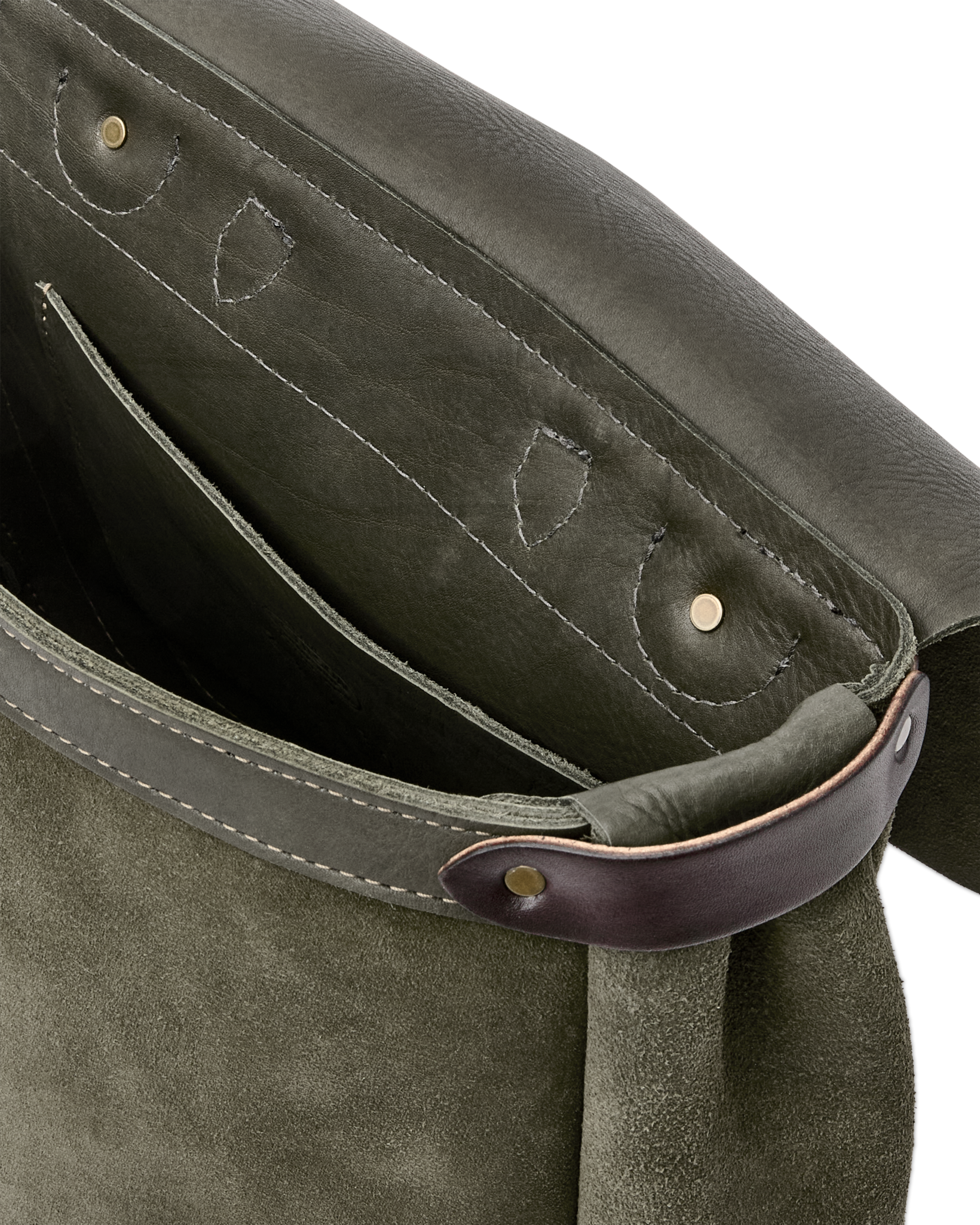 Workshop Leather Messenger Bag - Green - Image 5