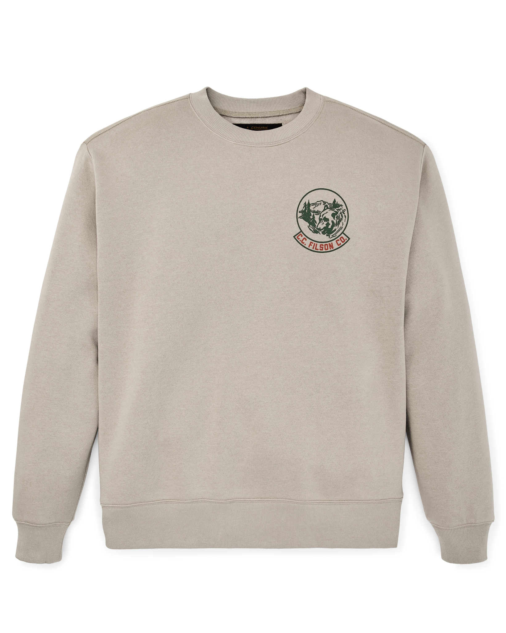 Bear Graphic Crewneck Sweatshirt - Vintage Khaki - Image 4