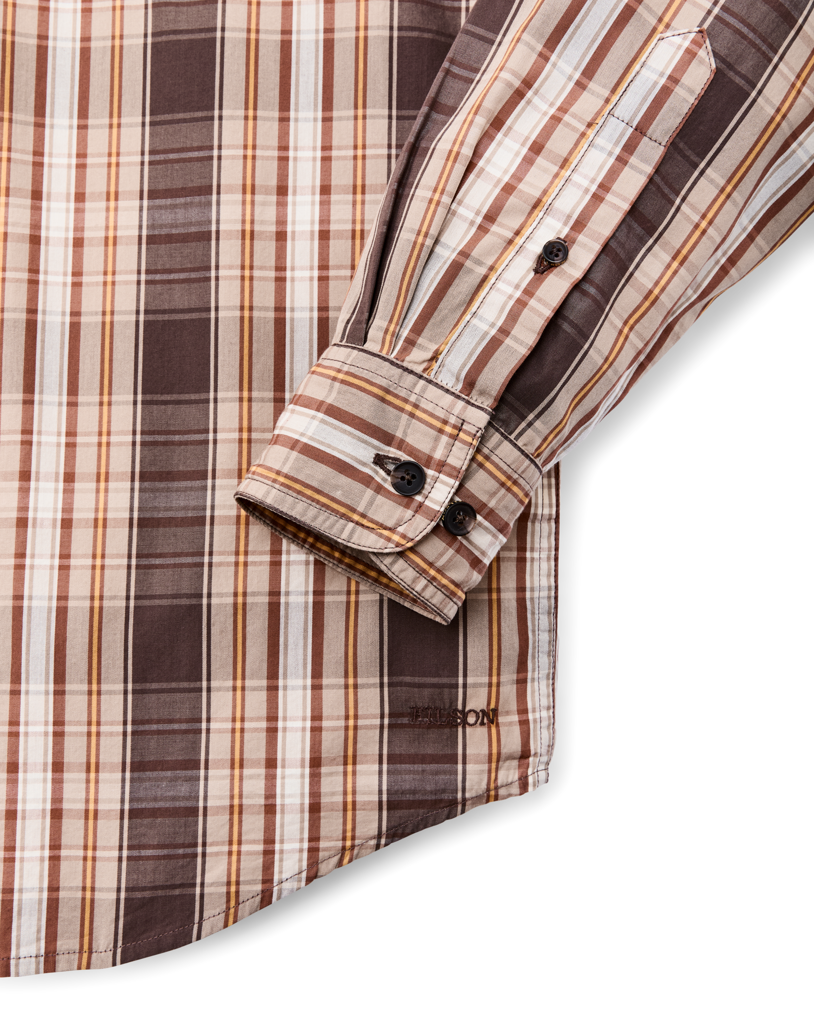 Washed Feather Cloth Shirt - Brown Multicolor Plaid - Image 8