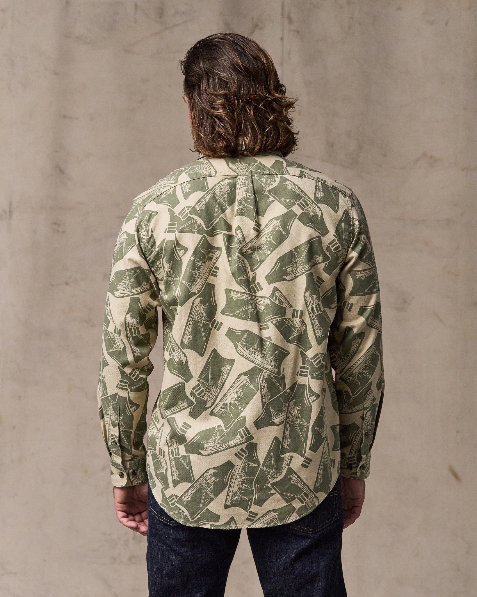 Lightweight Alaskan Guide Shirt - Khaki / Print - Image 3