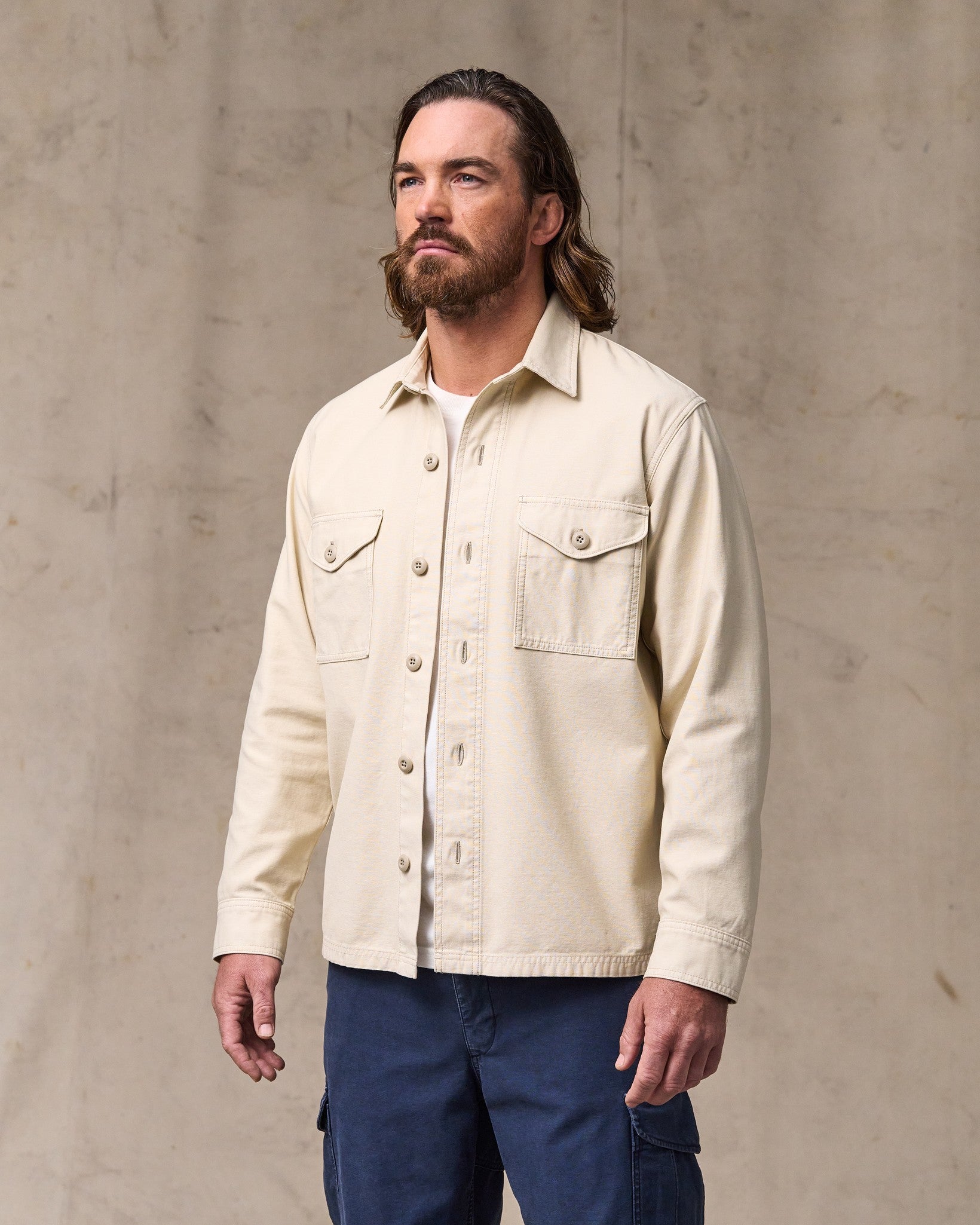 Field Jac-Shirt - Washed Oatmeal - Image 4
