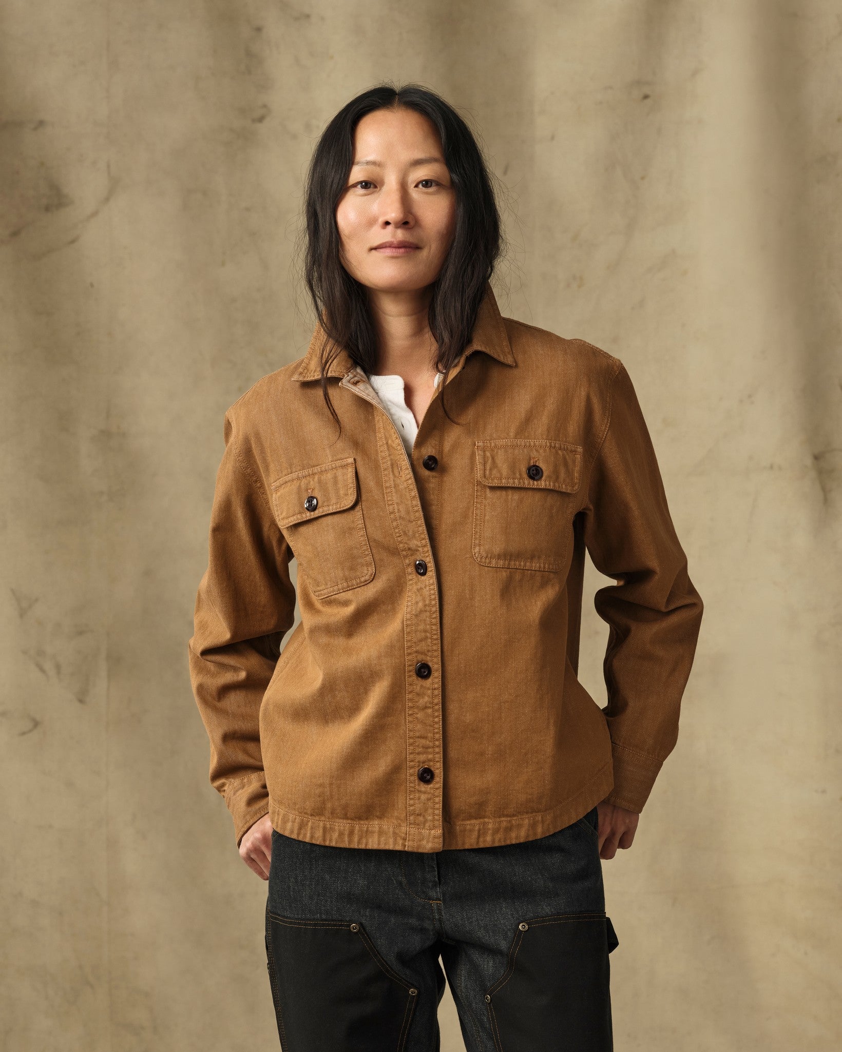 Women's Denim Shirt - Harvest Tan