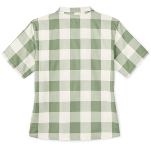 Alternative view of Women's Short Sleeve Camp Shirt - Hedge Green / White Plaid