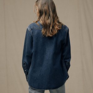 Alternative view of Women's Denim Western Shirt - Medium Indigo