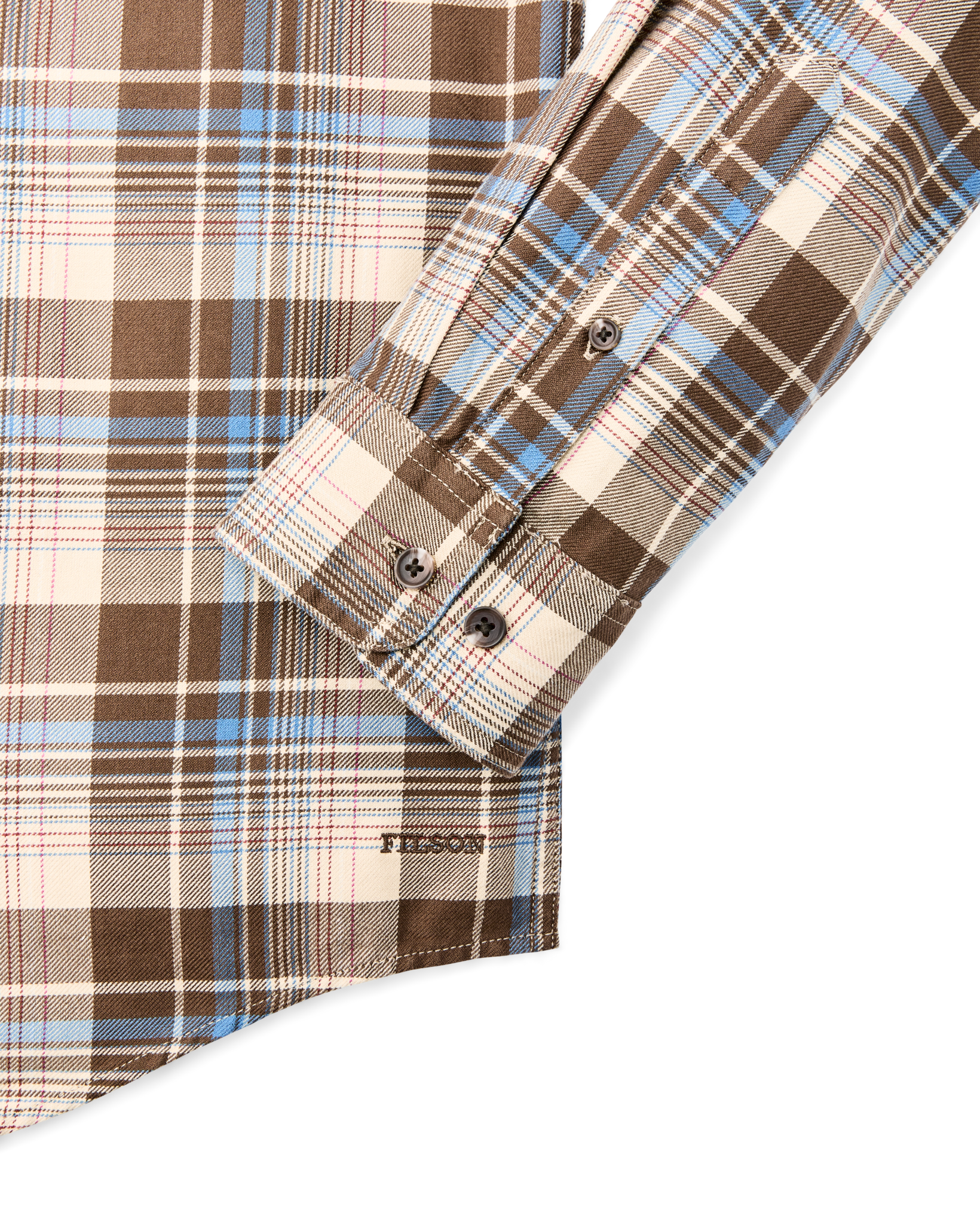 Lightweight Alaskan Guide Shirt - Cream / Blue / Multi Plaid - Image 5