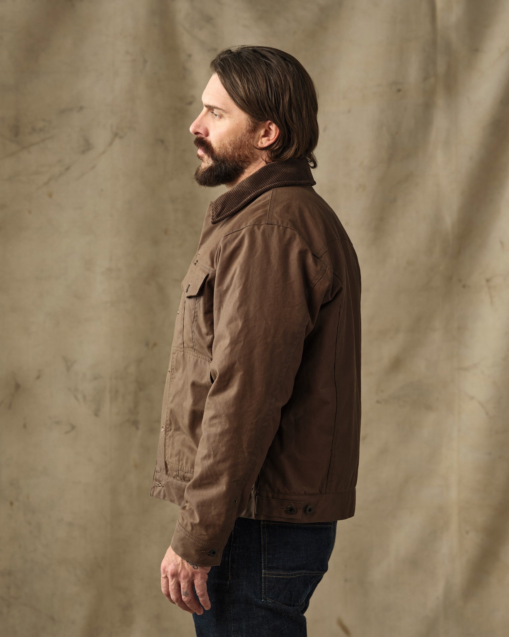 Insulated Short Cruiser Jacket - Dark Brown - Image 3