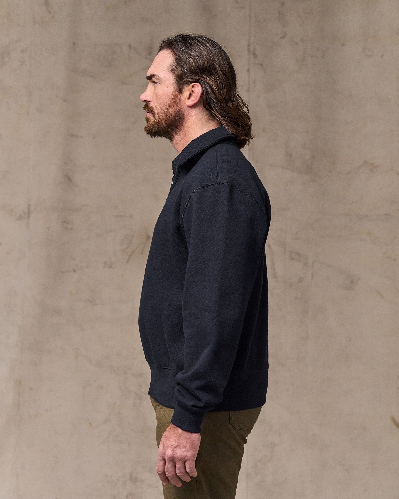 14-oz. Heritage Fleece Quarter Zip - Dark Indigo - Image 3