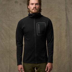 Alternative view of 400g Merino Wool Hoodie - Black