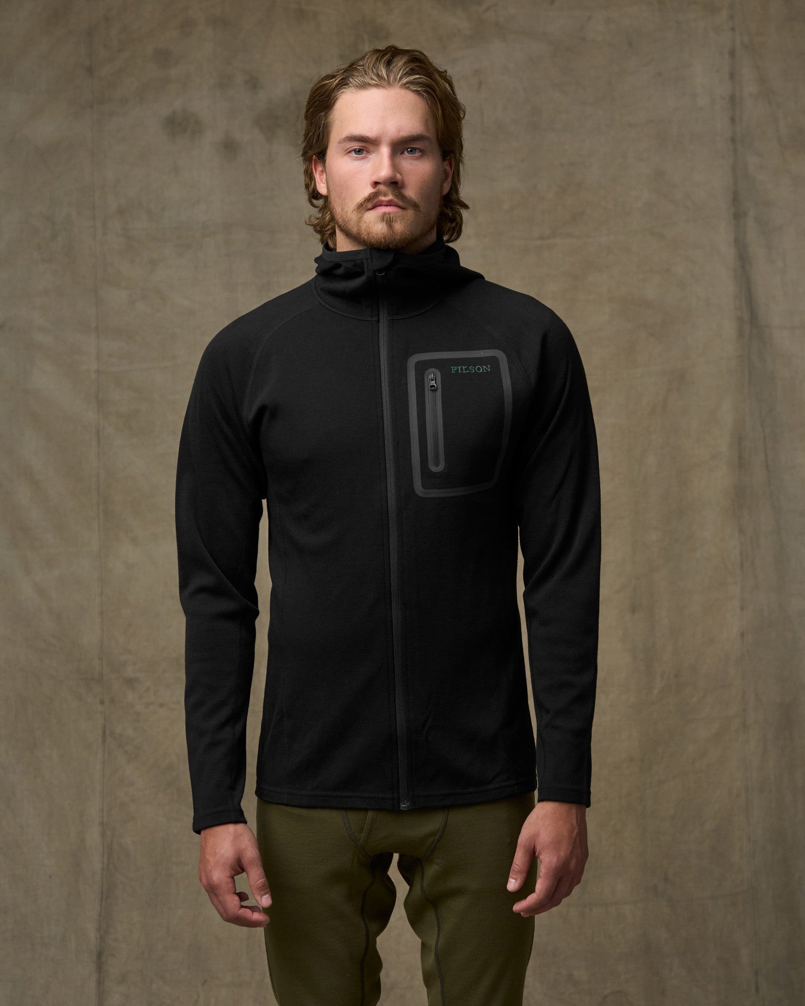 400g Merino Wool Hoodie - Black - Image 2
