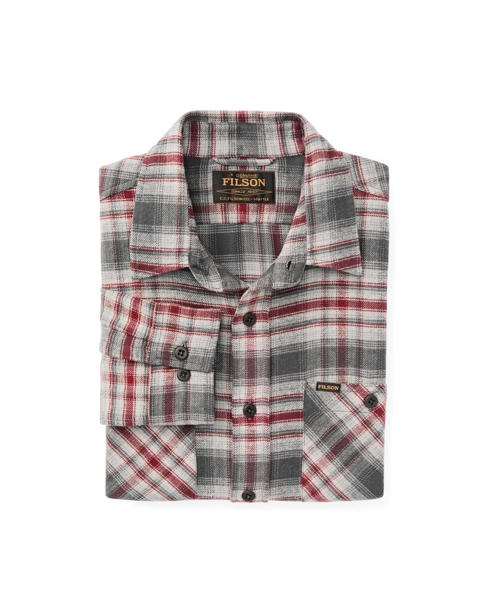 Rangeland Flannel Shirt - Red / Gray Plaid - Image 6