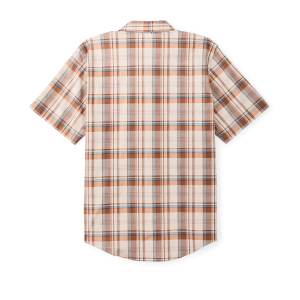 Alternative view of Twin Lakes Short Sleeve Sport Shirt - Beige / Rust Plaid