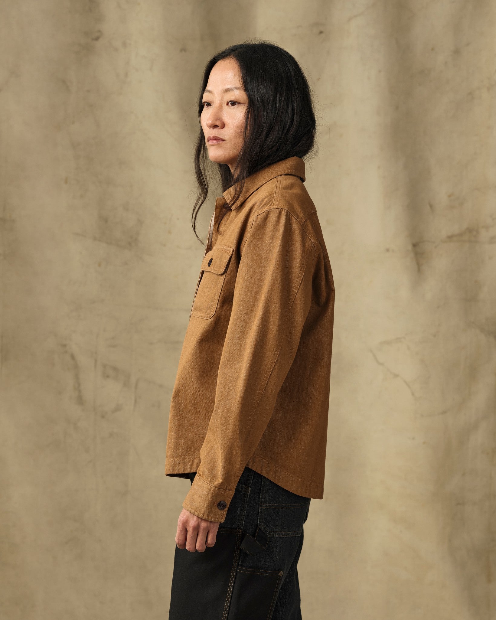 Women's Denim Shirt - Harvest Tan - Image 4