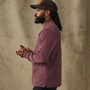 Alternative view of Waffle Knit Thermal Crewneck - Dark Port Heather