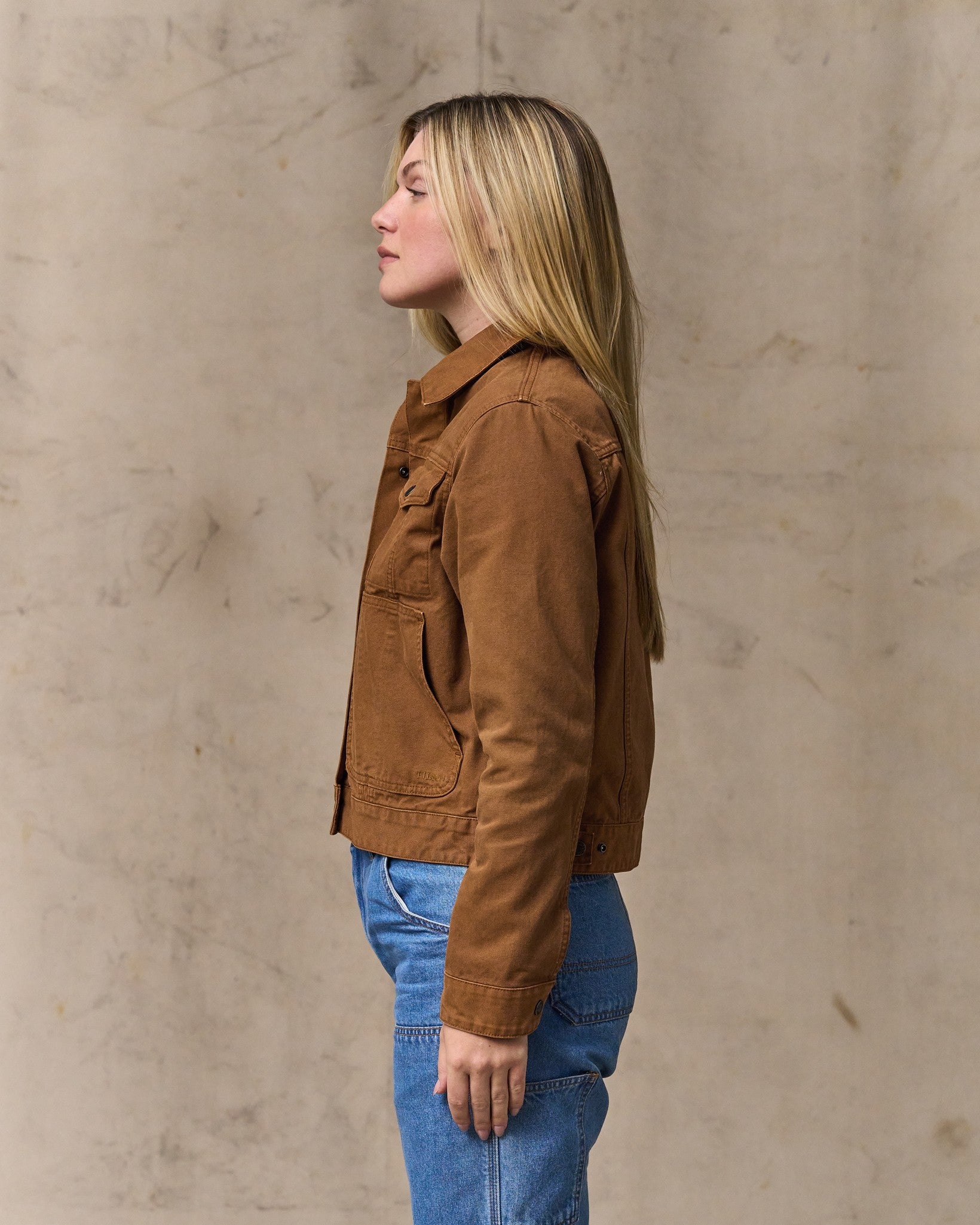 Women's Canvas Short Cruiser Jacket - Harvest Tan - Image 3