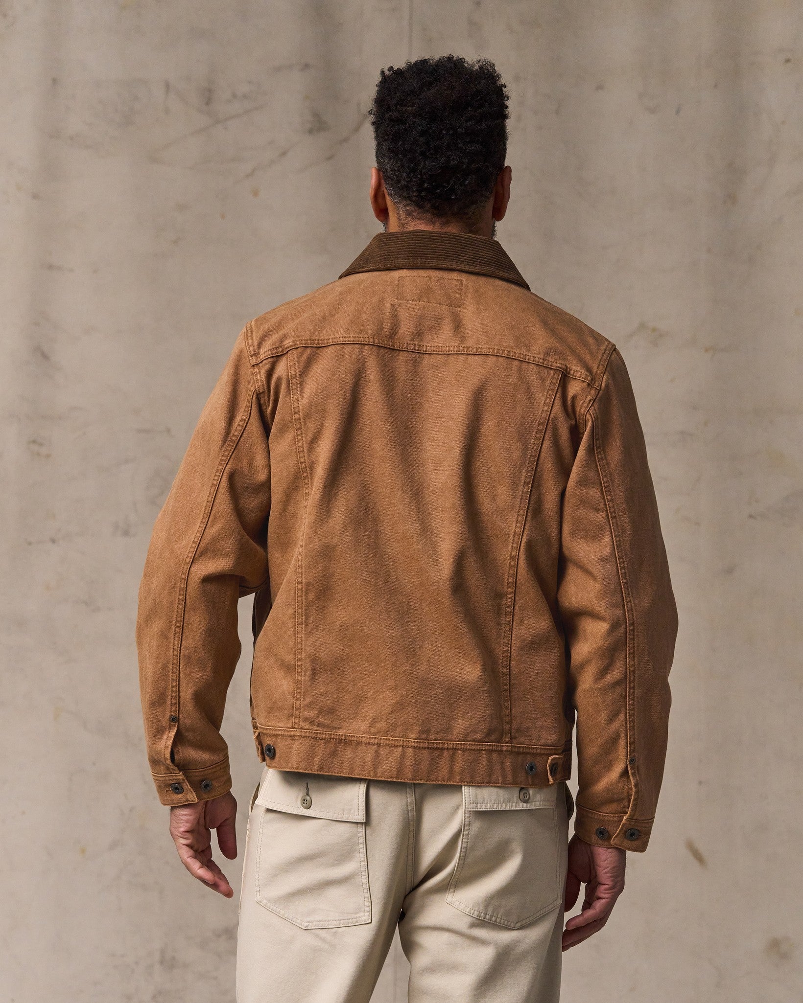 Rustic Canvas Short Cruiser Jacket - Whiskey - Image 3