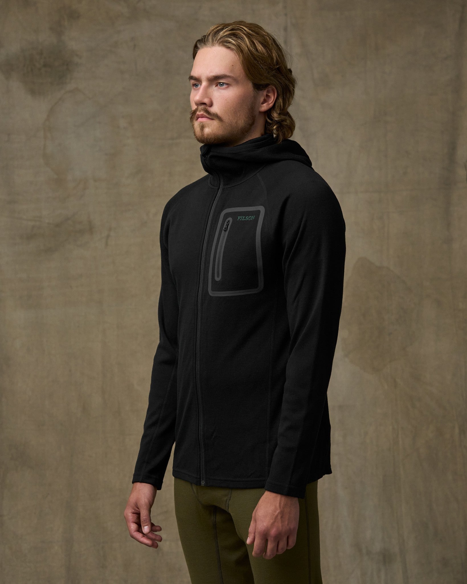 400g Merino Wool Hoodie - Black - Image 4