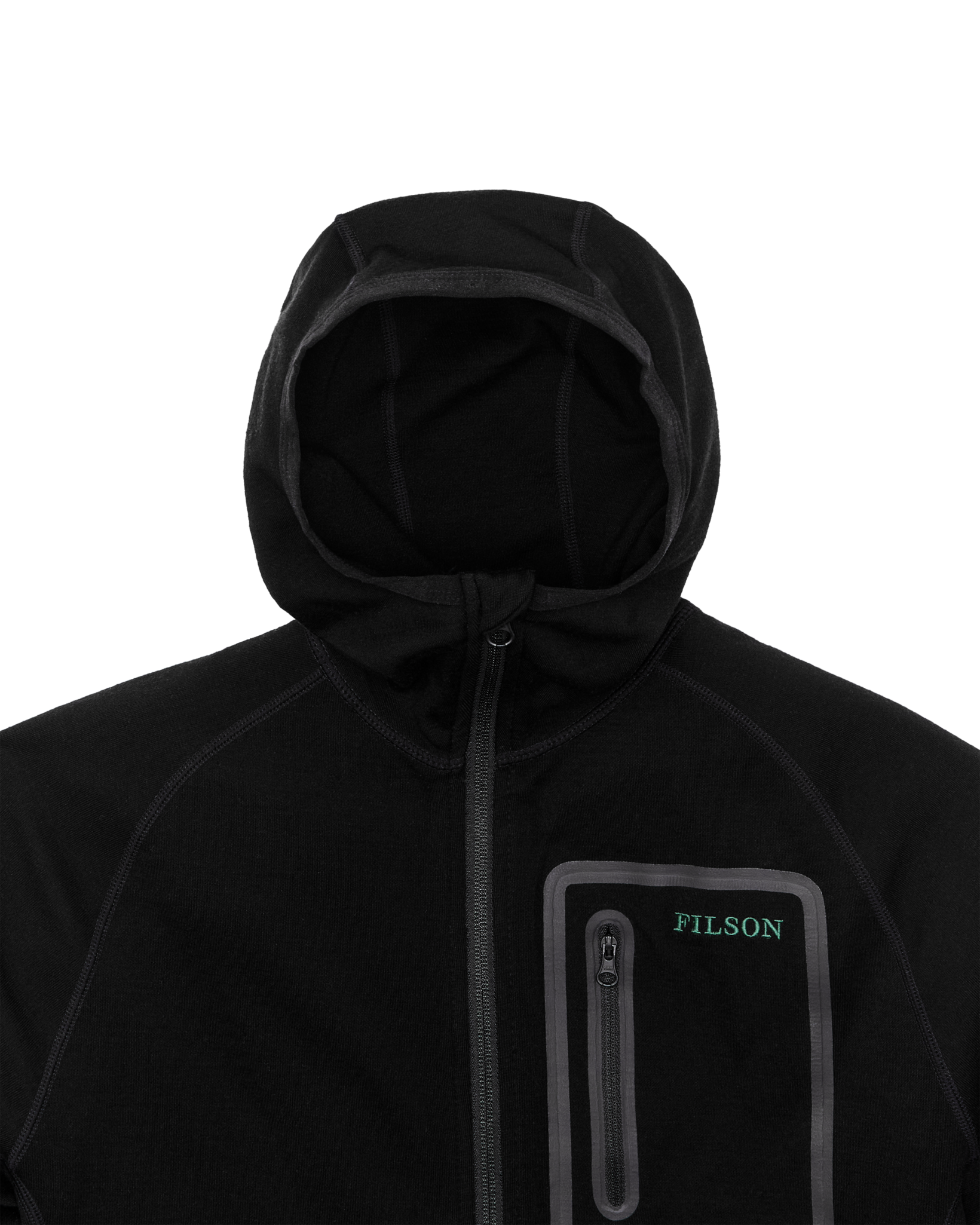 400g Merino Wool Hoodie - Black - Image 12