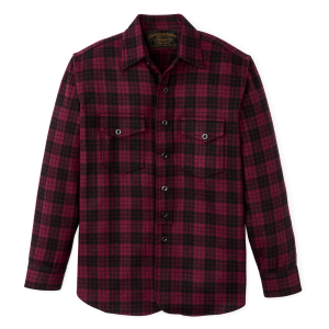 1922 Archive Wool Shirt - Deep Crimson / Black Plaid