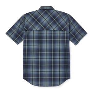 Alternative view of Twin Lakes Short Sleeve Sport Shirt - Navy/grey Plaid