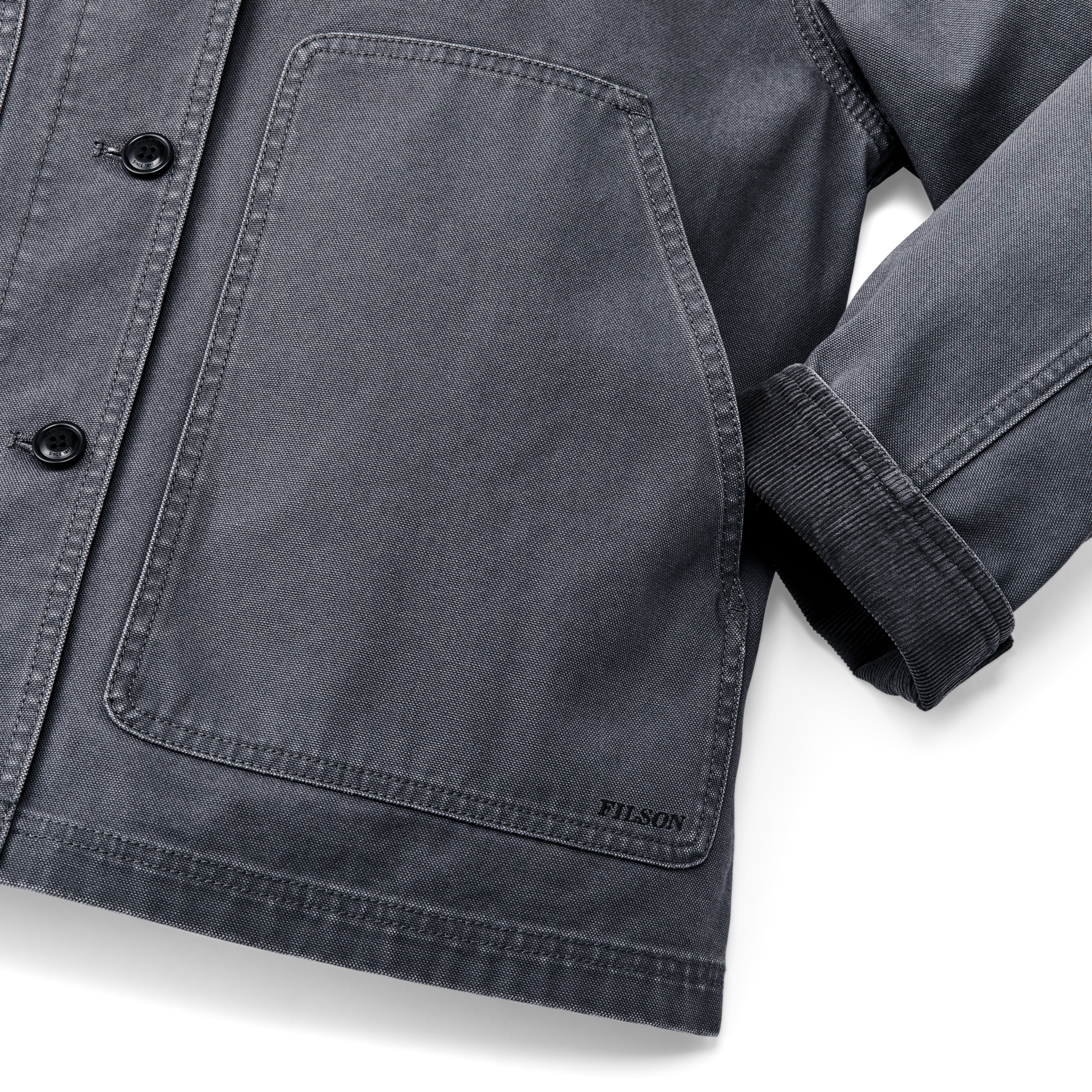 Women's Canvas Barn Coat - Storm Blue - Image 5