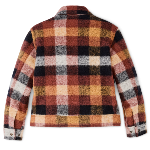 Alternative view of Women's Blanket Wool Heritage Jacket - Red / Orange / Black Plaid